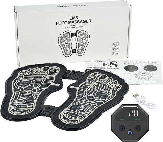 EMS Foot Massager Mat, USB Folding Portable Feet Pad