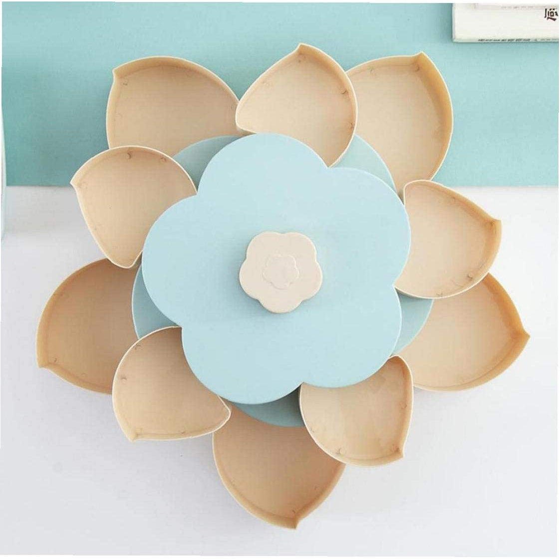 Layer Rotating Flower Snack Serving Tray
