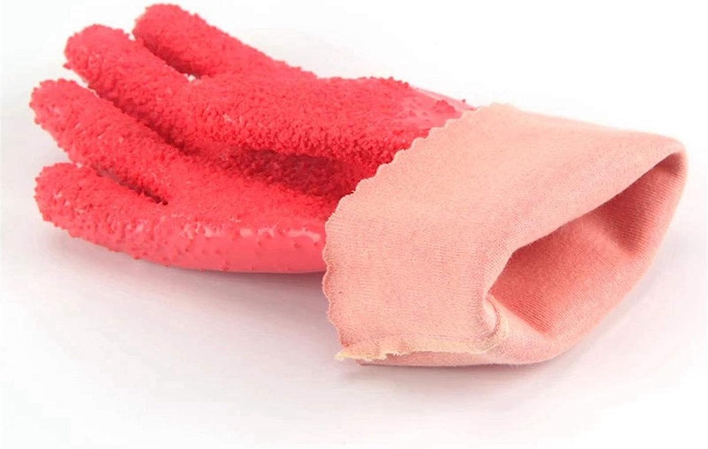 Pair of peeled potato cleaning gloves, vegetables, grating fruit skin, scratching fish scales