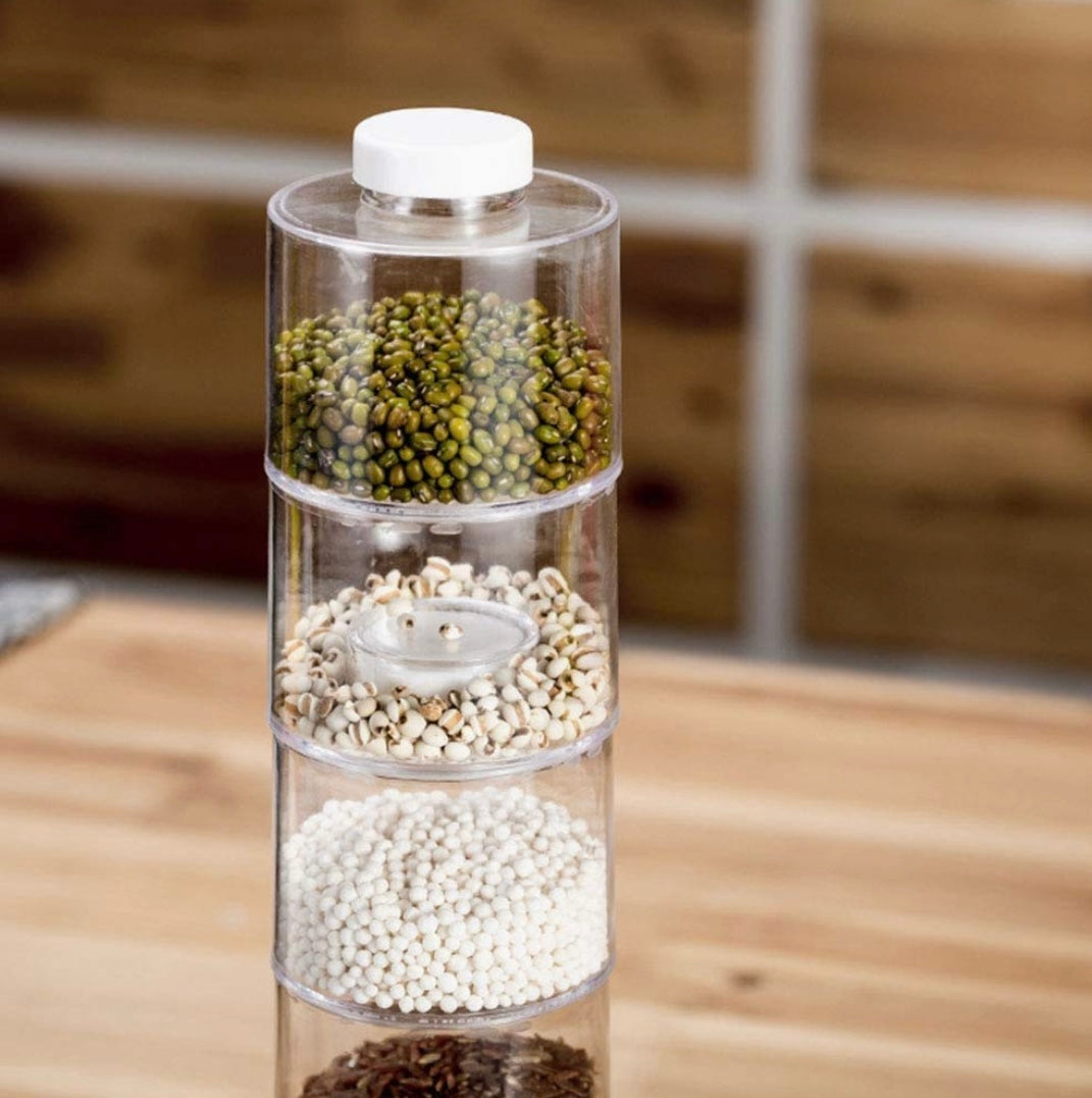 Self-Stacking Spice Tower Bottles -Set of 6