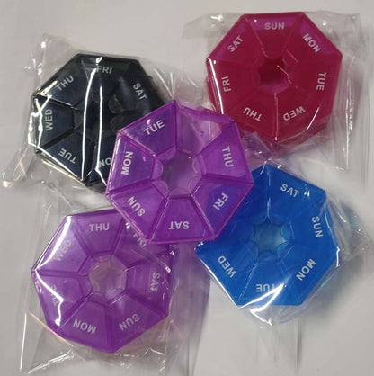 7-Day Medicine Organizer – Portable Weekly Pill Box