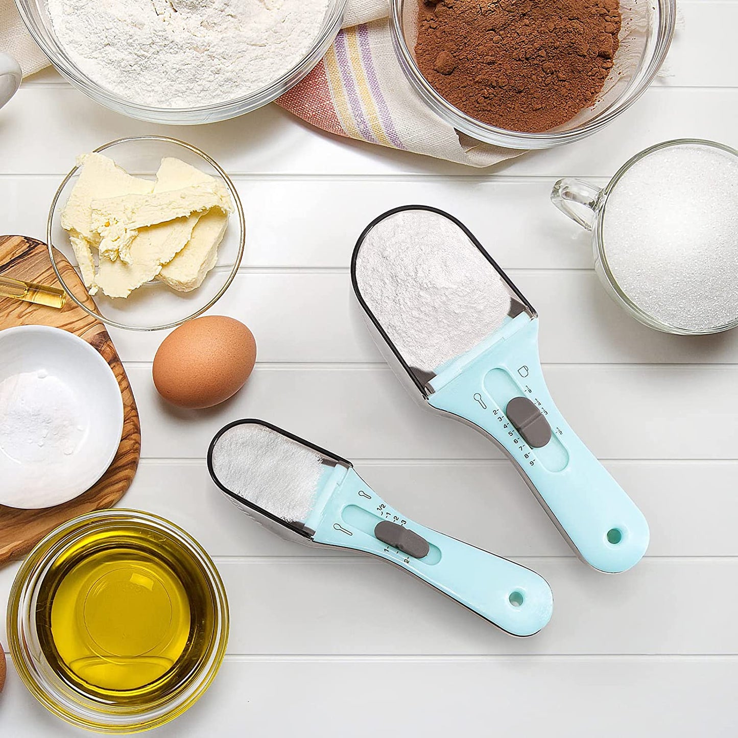 Adjustable Measuring Cups & Spoons Set (2PCS)