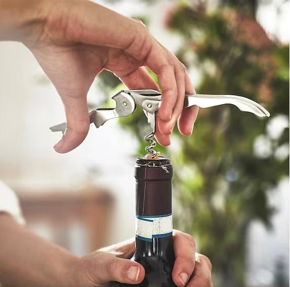 All-Metal Lightweight Waiter Style Pocket Corkscrew for Professional and Casual Use, 1-pack
