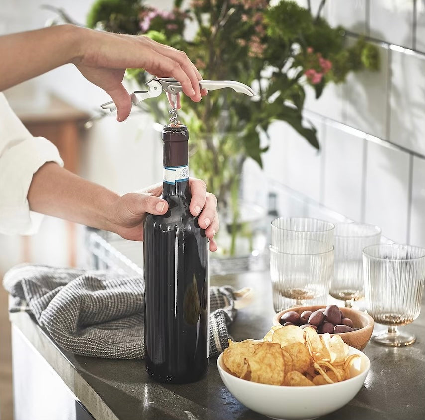 All-Metal Lightweight Waiter Style Pocket Corkscrew for Professional and Casual Use, 1-pack