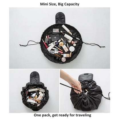 Compact and Convenient Drawstring Cosmetic Bag for Easy Travel and Organization
