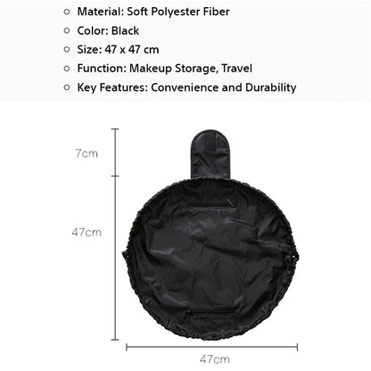 Compact and Convenient Drawstring Cosmetic Bag for Easy Travel and Organization