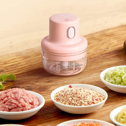 Electric Garlic Chopper Mini Food Processor USB Rechargeable