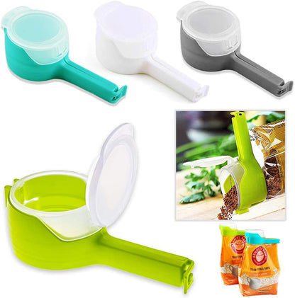 Food Bag Clips with Pour Spouts – Kitchen Sealing Clips