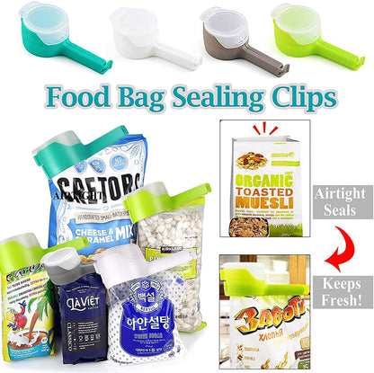 Food Bag Clips with Pour Spouts – Kitchen Sealing Clips