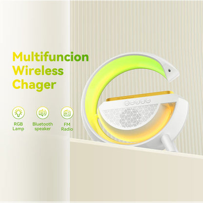 G Speaker Lamp – APP Control 3 in 1 Multi-Function Bluetooth Speaker With Wireless Charging and RGB Light