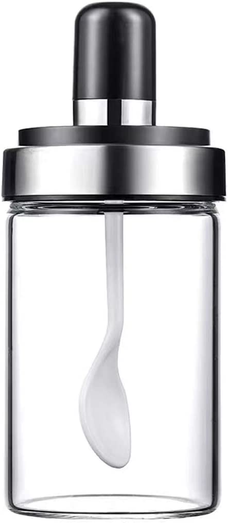 Glass Spice Jars with Serving Spoon