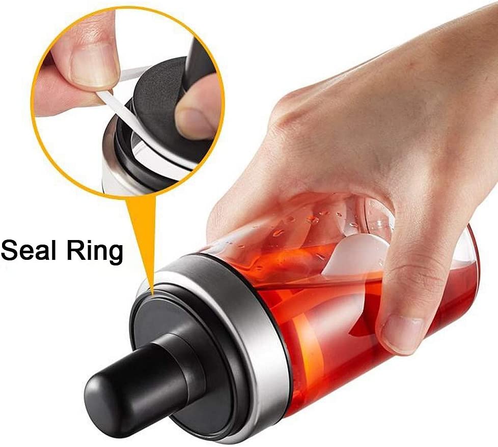 Glass Spice Jars with Serving Spoon