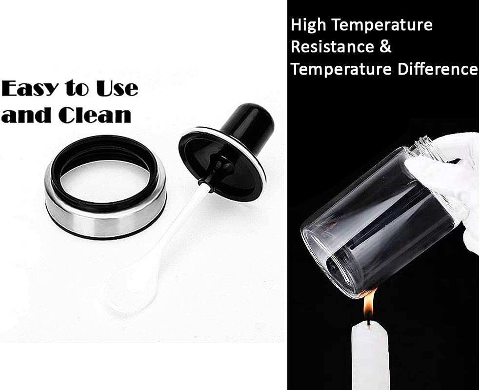 Glass Spice Jars with Serving Spoon