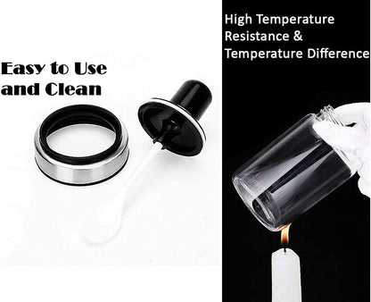 Glass Spice Jars with Serving Spoon