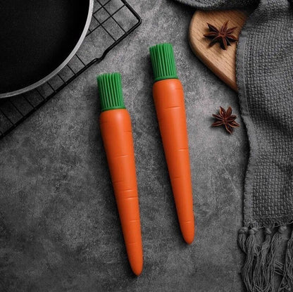 Kitchen Supplies (Carrot Shaped Silicon Kitchen Oil Brush)
