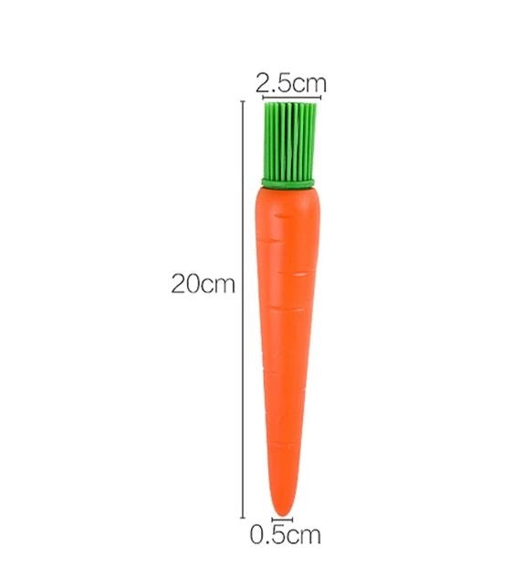 Kitchen Supplies (Carrot Shaped Silicon Kitchen Oil Brush)