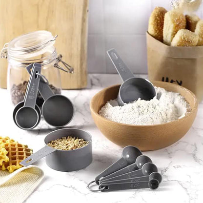 Measuring Cups and Spoons Set of 10 Reusable Plastic