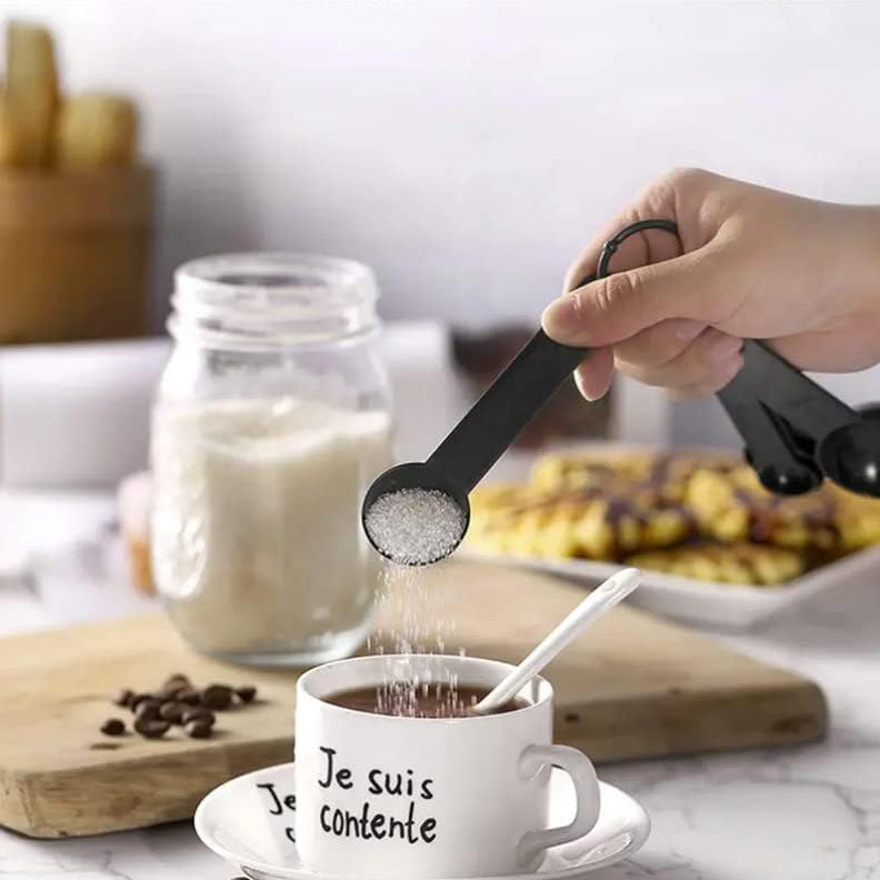 Measuring Cups and Spoons Set of 10 Reusable Plastic