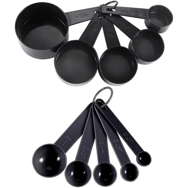 Measuring Cups and Spoons Set of 10 Reusable Plastic