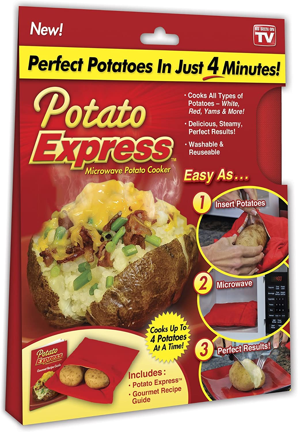Microwave Cooker, Perfect Potatoes in Just 4 Minutes