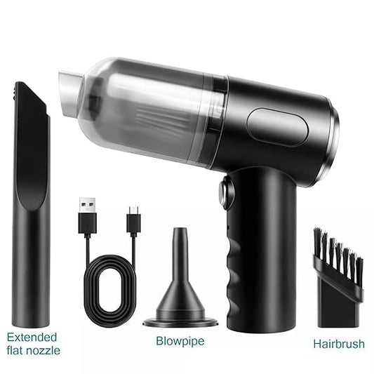3-in-1 Portable Vacuum Cleaner (Rechargeable Handheld Car & Home Use)