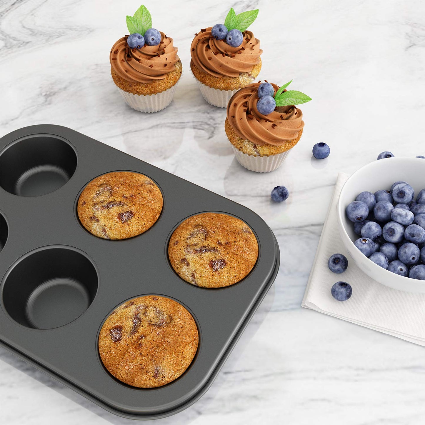 Professional 6-Cup Non-Stick Muffin Pan