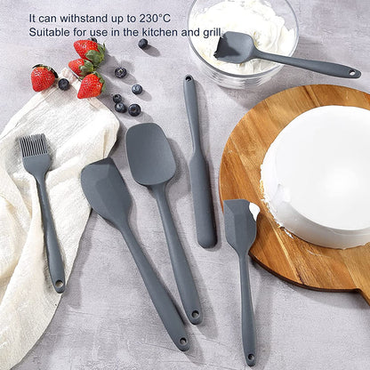 Silicone Pastry Brush Set 6pcs – Heat-Resistant Oil Brush & Spatula for Baking, Cooking, BBQ