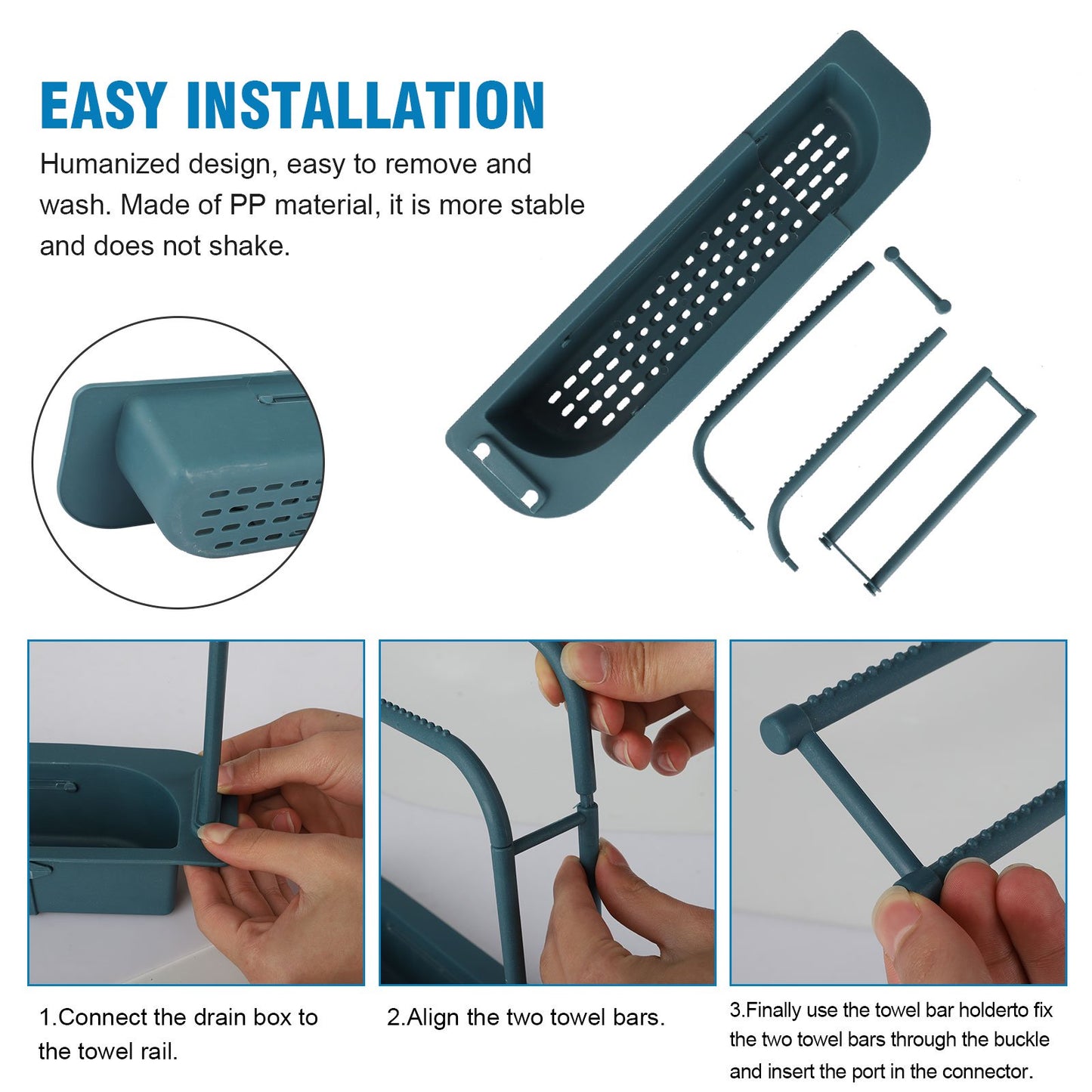 Telescopic Sink Rack – Expandable Sponge & Soap Holder Drain Basket